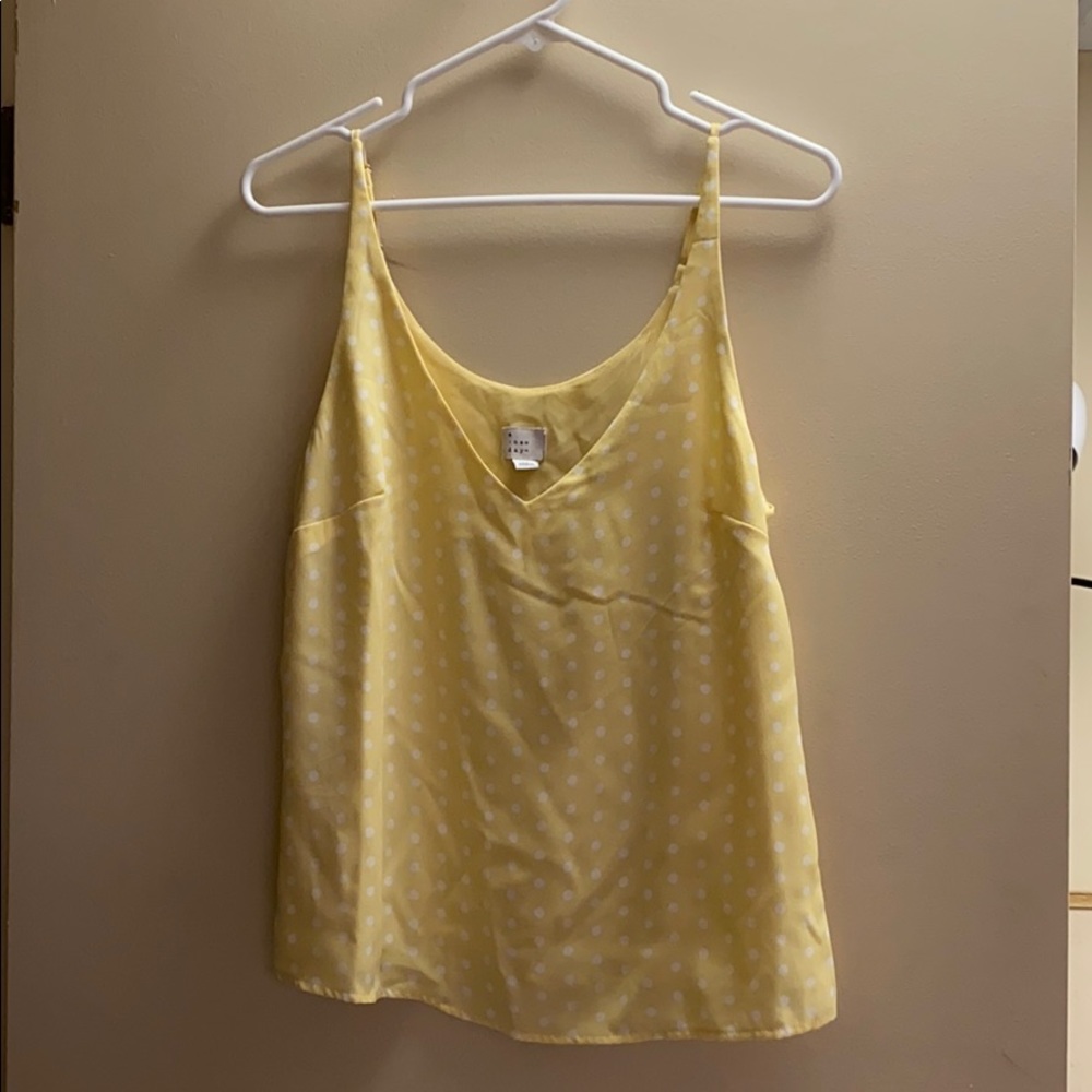Spaghetti Strap Polka Dot Shirt